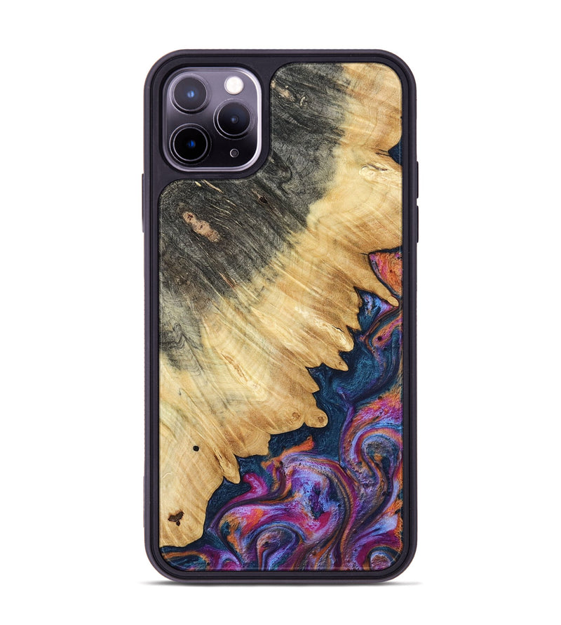 iPhone 11 Pro Max Wood Phone Case - Ally (Blue, 801072)