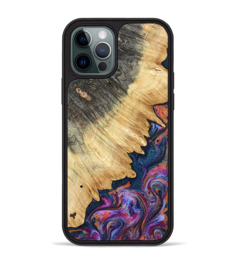 iPhone 12 Pro Max Wood Phone Case - Ally (Blue, 801072)