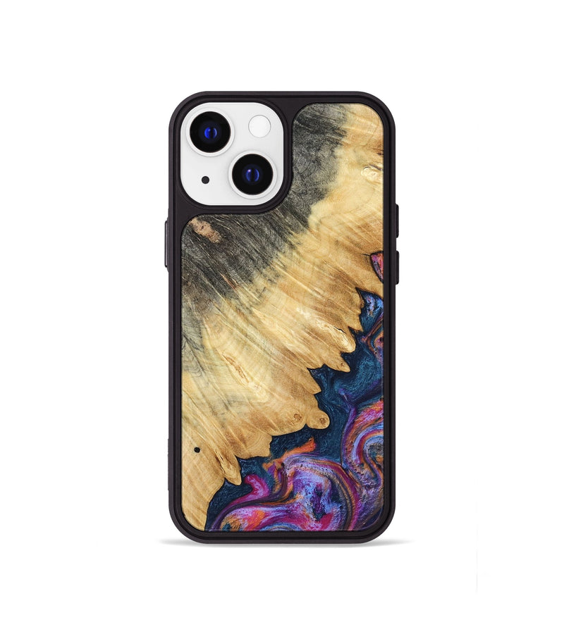 iPhone 13 mini Wood Phone Case - Ally (Blue, 801072)