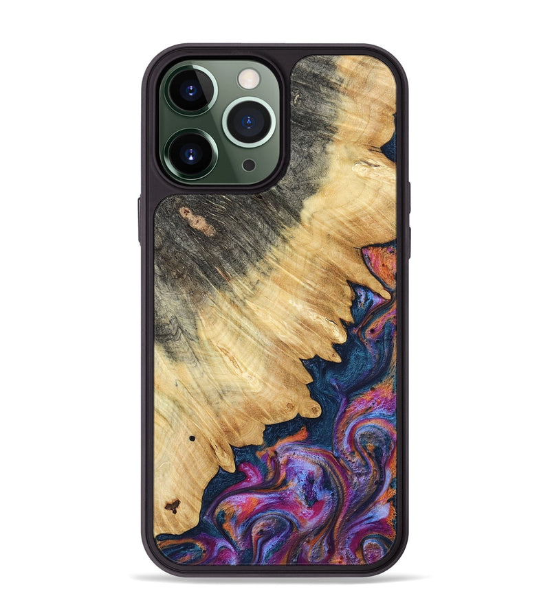 iPhone 13 Pro Max Wood Phone Case - Ally (Blue, 801072)