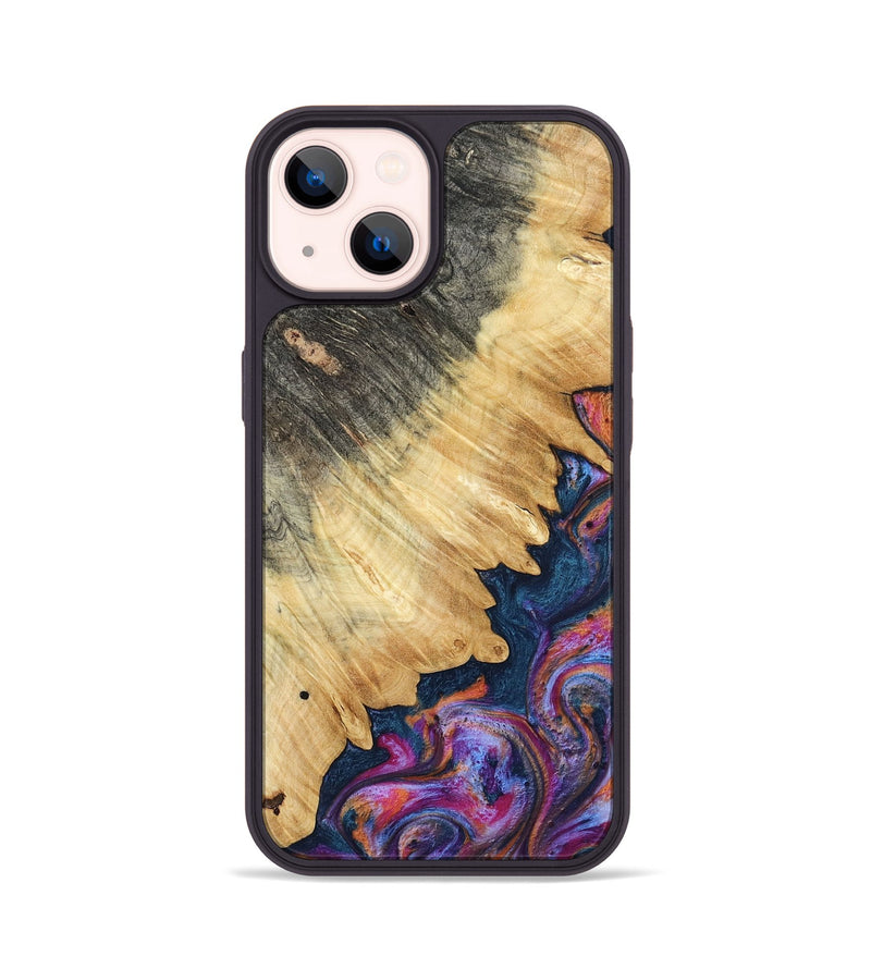 iPhone 14 Wood Phone Case - Ally (Blue, 801072)