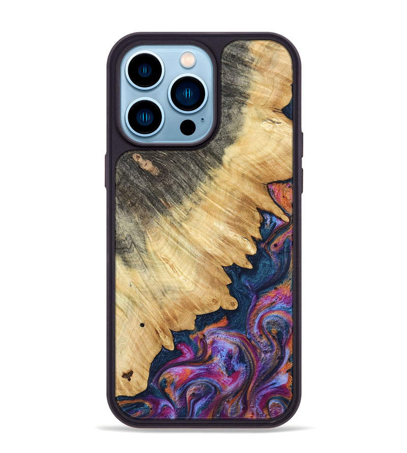 iPhone 14 Pro Max Wood Phone Case - Ally (Blue, 801072)
