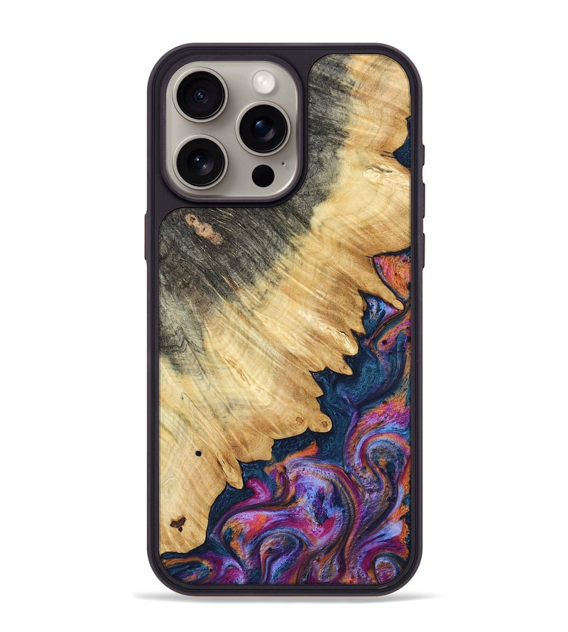 iPhone 15 Pro Max Wood Phone Case - Ally (Blue, 801072)