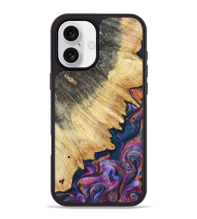 iPhone 16 Plus Wood Phone Case - Ally (Blue, 801072)