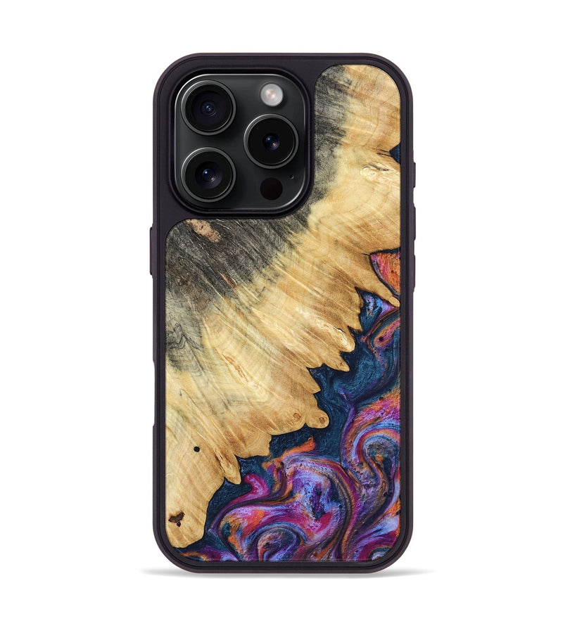 iPhone 16 Pro Wood Phone Case - Ally (Blue, 801072)
