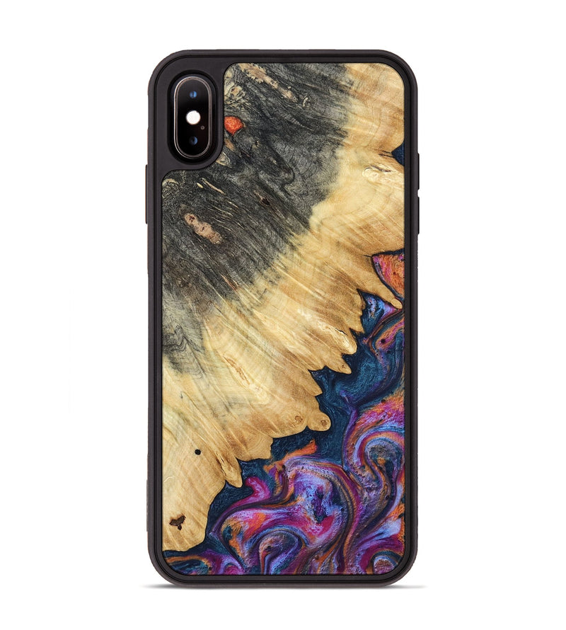iPhone Xs Max Wood Phone Case - Ally (Blue, 801072)