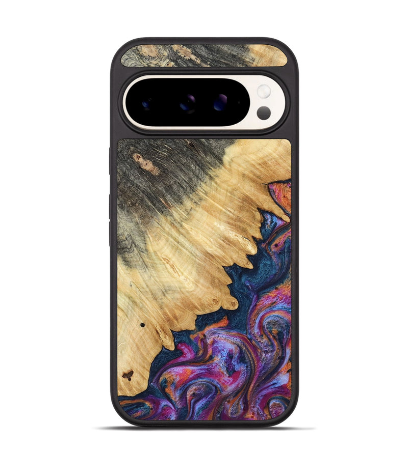 Pixel 9 Pro Wood Phone Case - Ally (Blue, 801072)