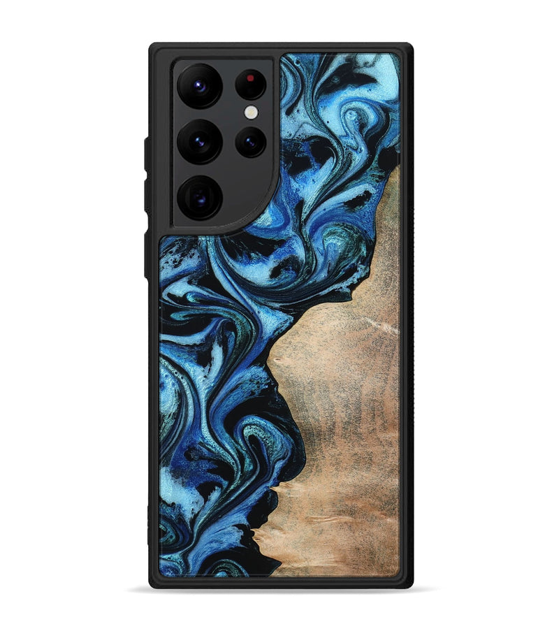 Galaxy S22 Ultra Wood Phone Case - Kaitlyn (Blue, 801073)