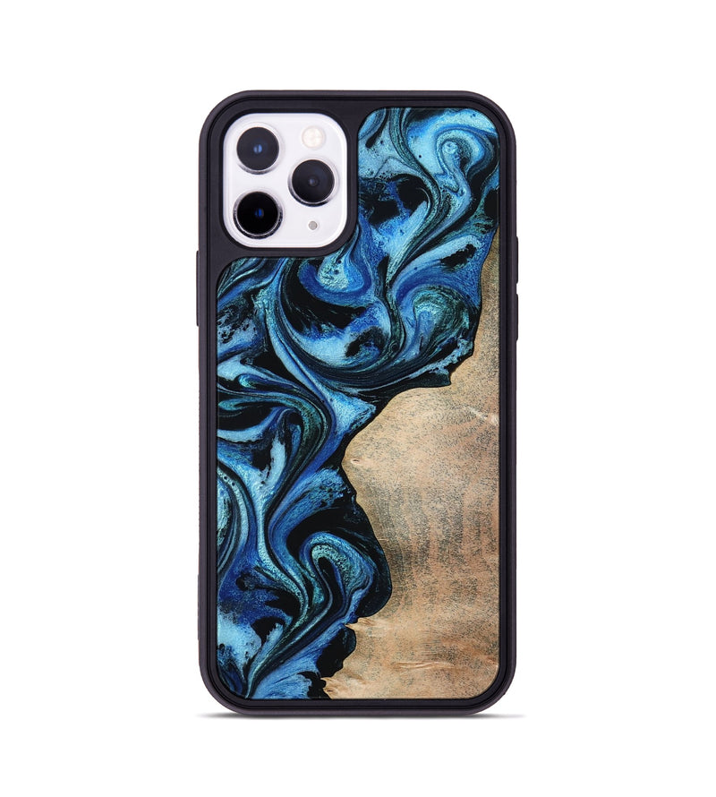 iPhone 11 Pro Wood Phone Case - Kaitlyn (Blue, 801073)