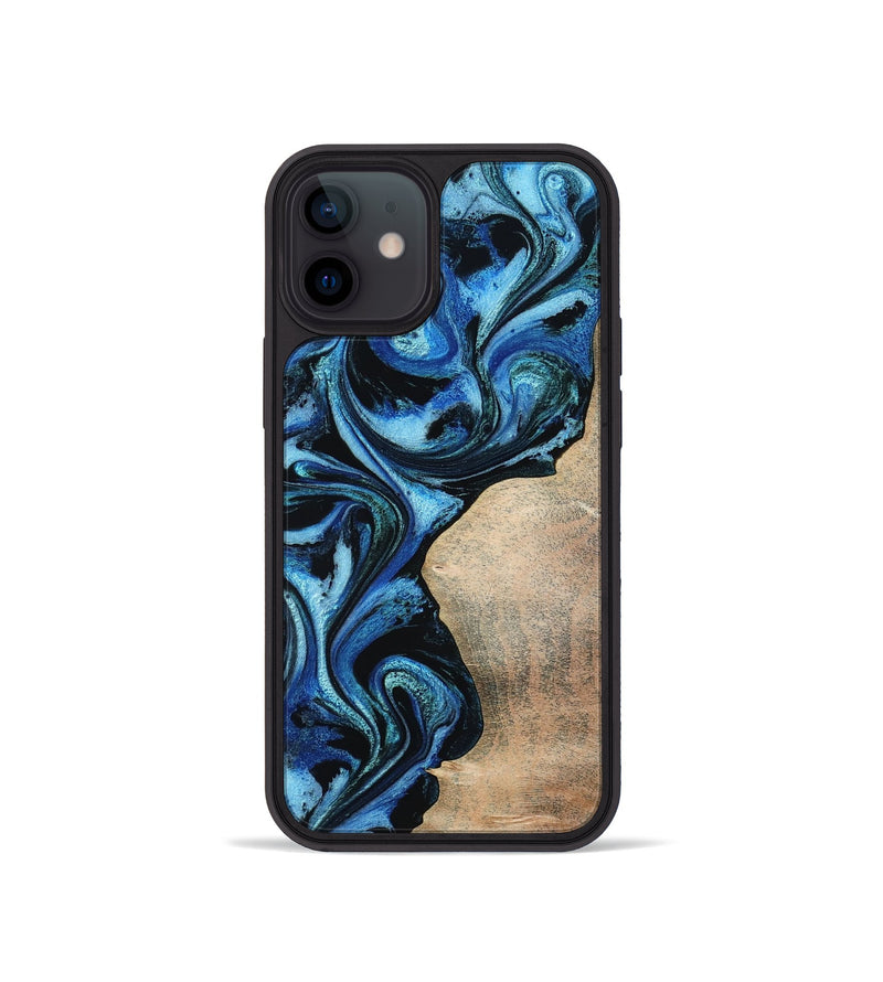 iPhone 12 mini Wood Phone Case - Kaitlyn (Blue, 801073)