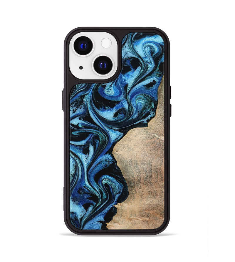 iPhone 13 Wood Phone Case - Kaitlyn (Blue, 801073)