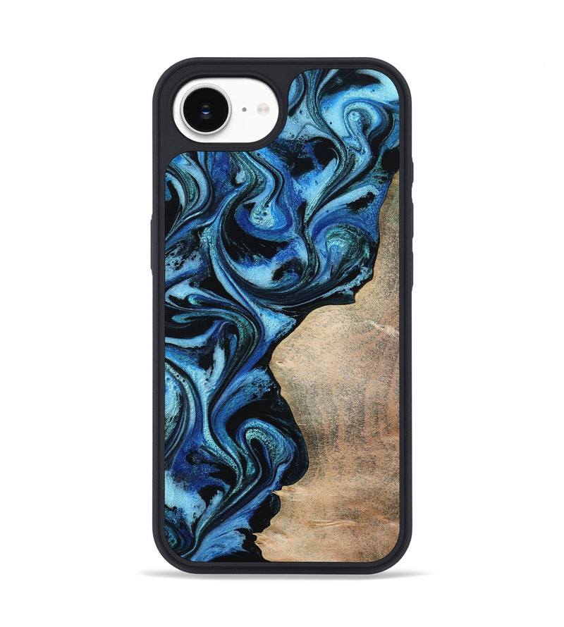 iPhone 16e Wood Phone Case - Kaitlyn (Blue, 801073)