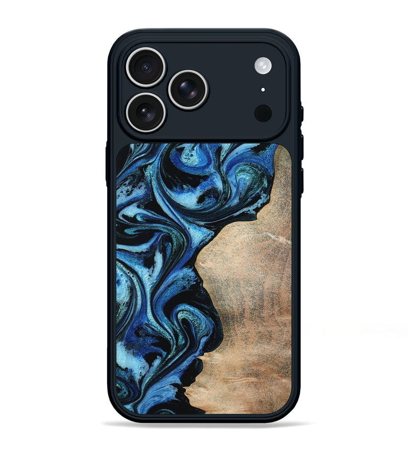 iPhone 17 Pro Max Wood Phone Case - Kaitlyn (Blue, 801073)