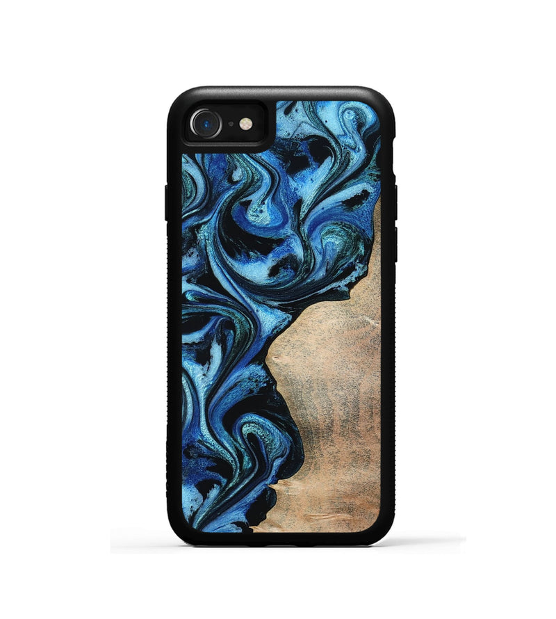 iPhone SE Wood Phone Case - Kaitlyn (Blue, 801073)
