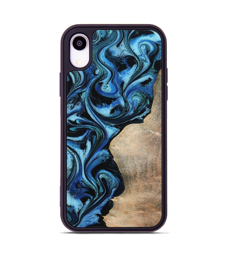 iPhone Xr Wood Phone Case - Kaitlyn (Blue, 801073)