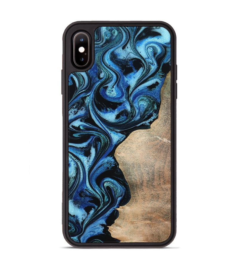 iPhone Xs Max Wood Phone Case - Kaitlyn (Blue, 801073)