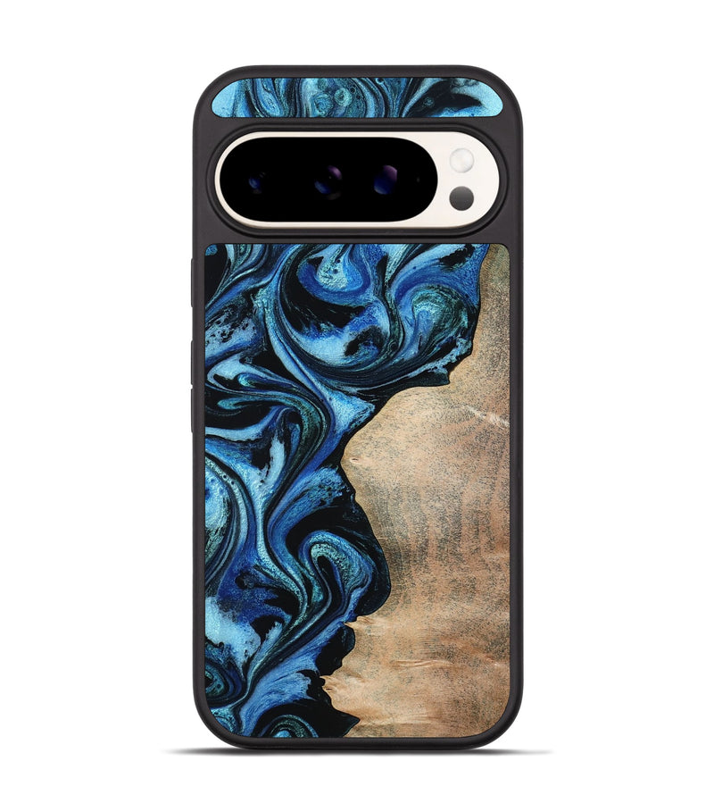 Pixel 9 Pro Wood Phone Case - Kaitlyn (Blue, 801073)