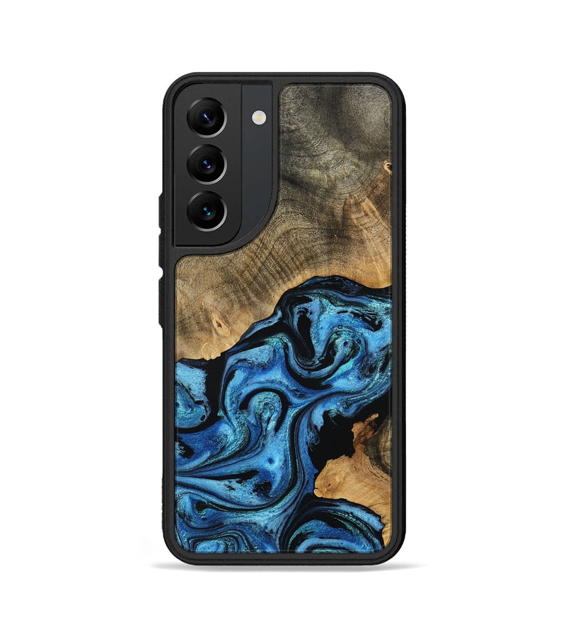 Galaxy S22 Wood Phone Case - Aurora (Blue, 801074)
