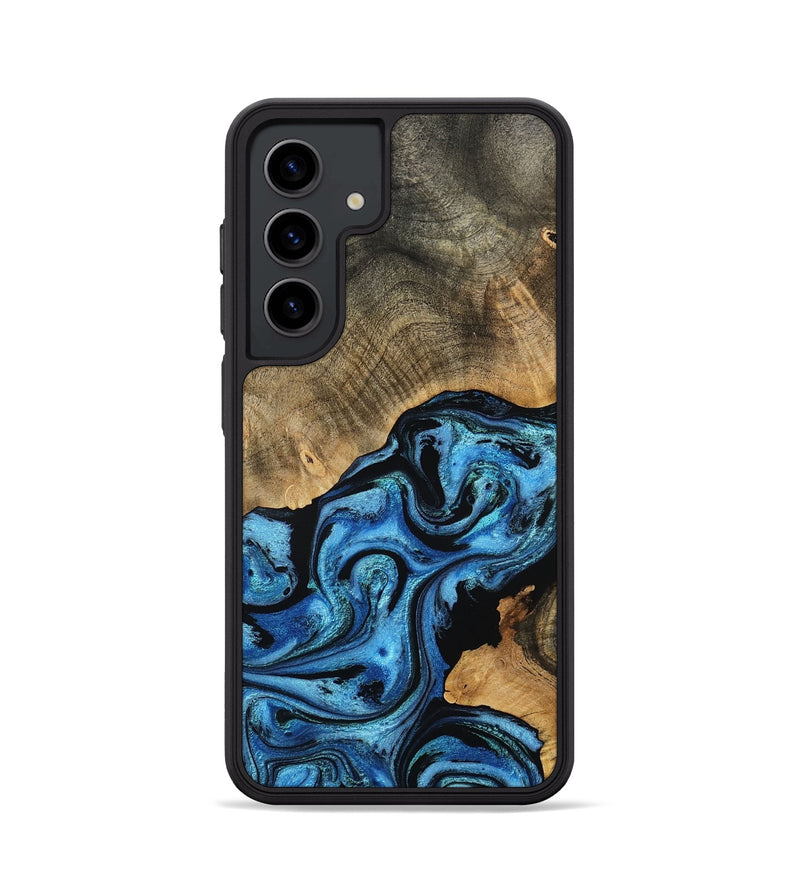 Galaxy S24 Wood Phone Case - Aurora (Blue, 801074)