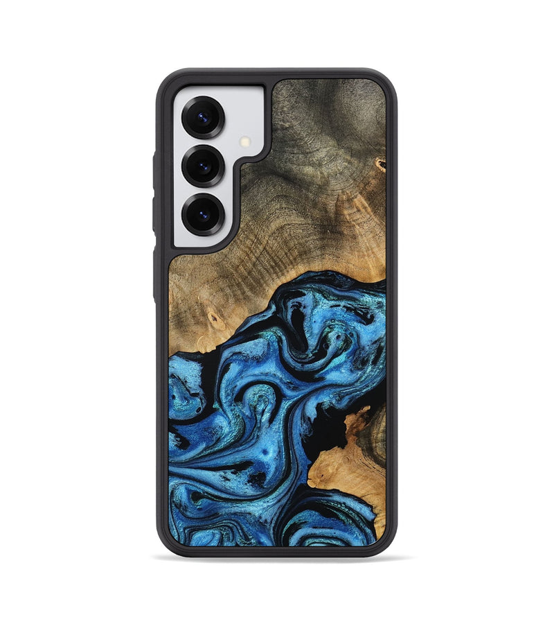 Galaxy S25 Wood Phone Case - Aurora (Blue, 801074)