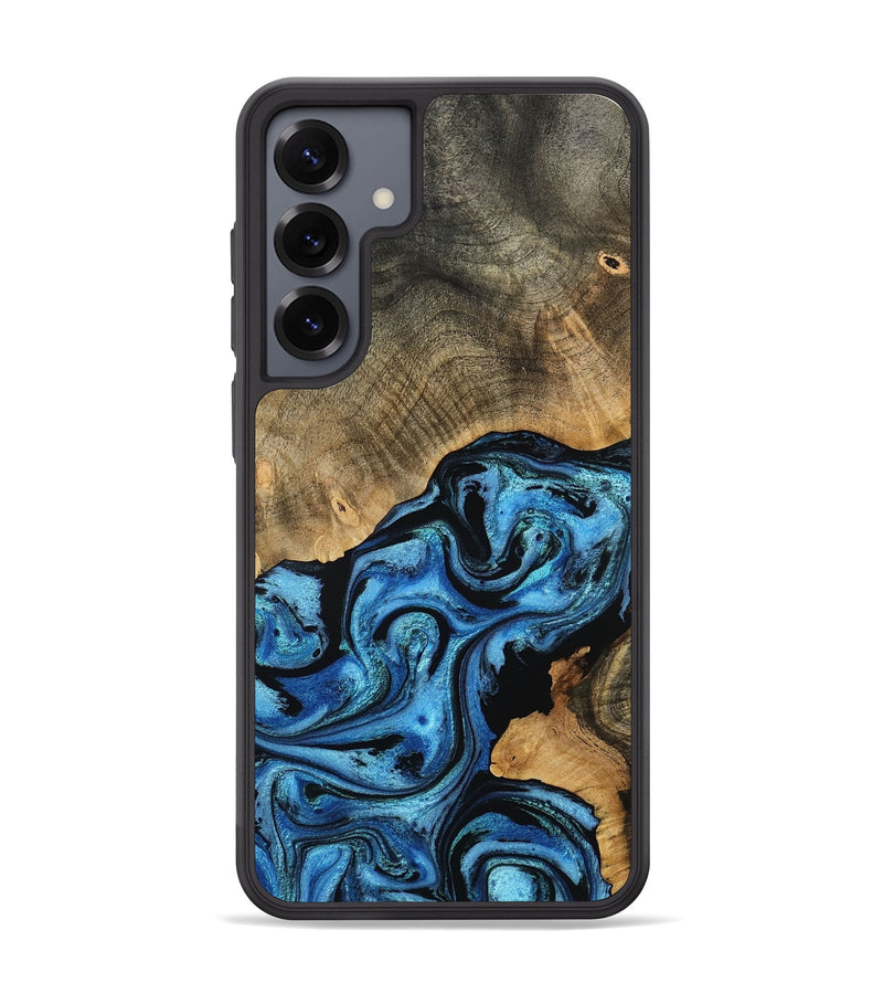 Galaxy S25 Plus Wood Phone Case - Aurora (Blue, 801074)
