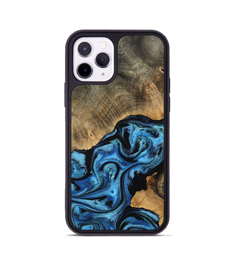 iPhone 11 Pro Wood Phone Case - Aurora (Blue, 801074)