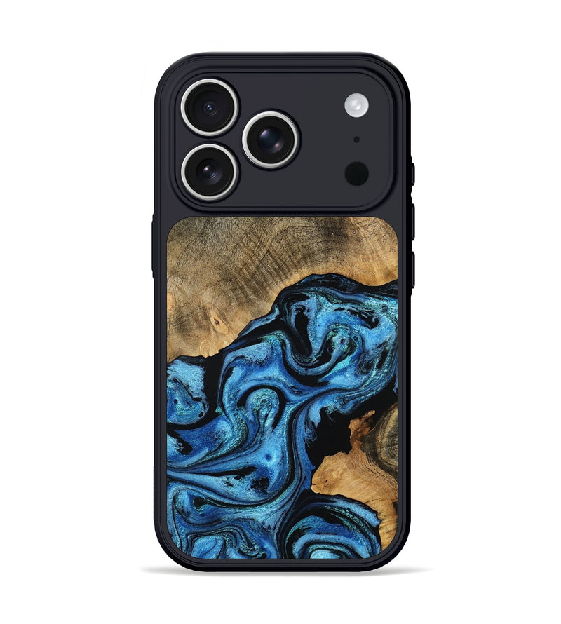 iPhone 17 Pro Wood Phone Case - Aurora (Blue, 801074)
