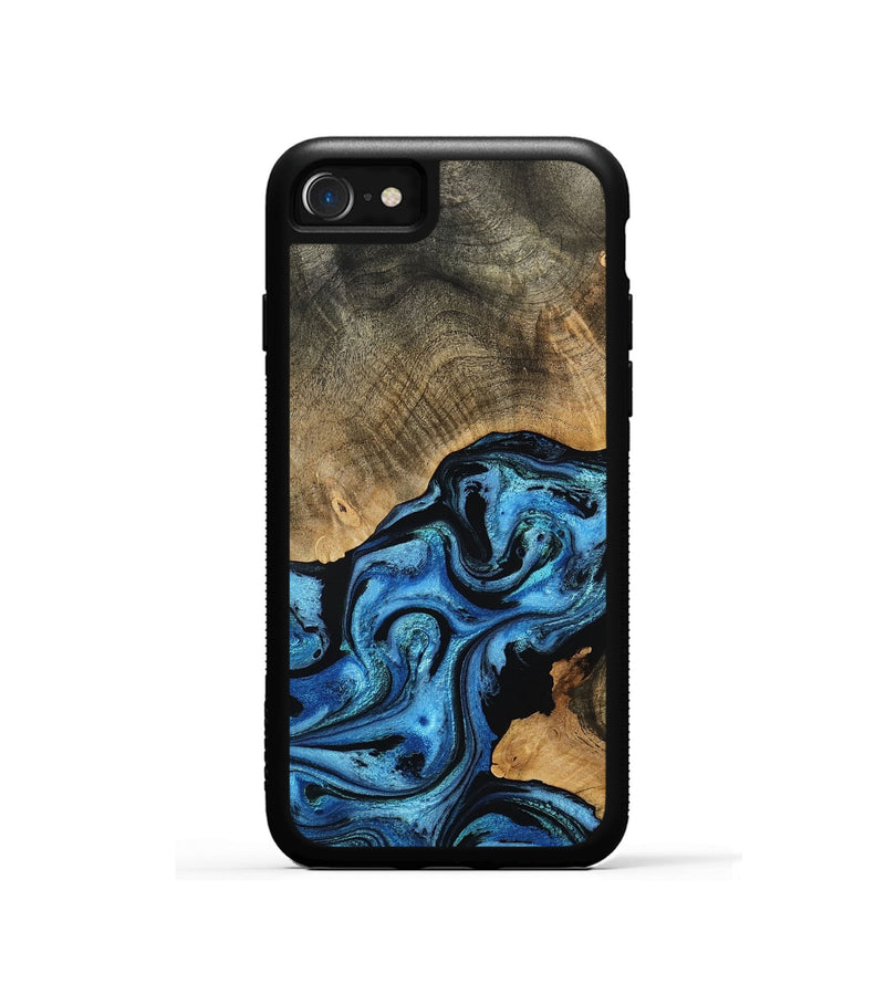 iPhone SE Wood Phone Case - Aurora (Blue, 801074)