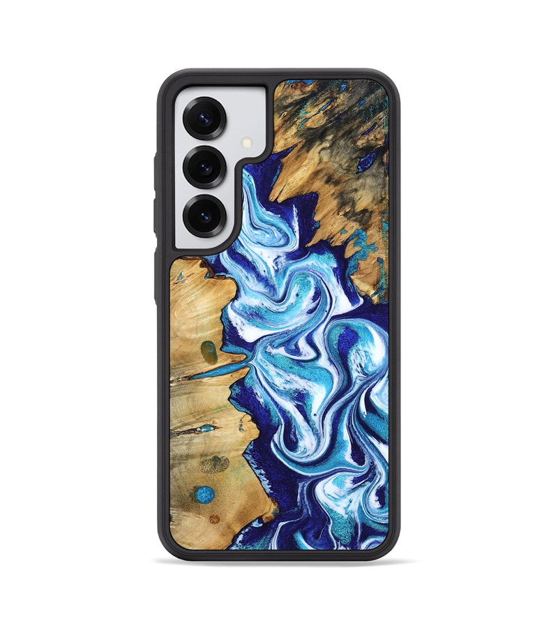 Galaxy S25 Wood Phone Case - Gemma (Blue, 801075)