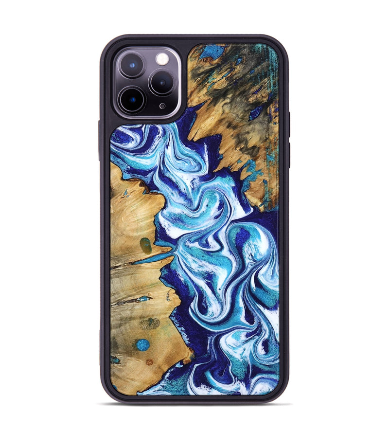 iPhone 11 Pro Max Wood Phone Case - Gemma (Blue, 801075)