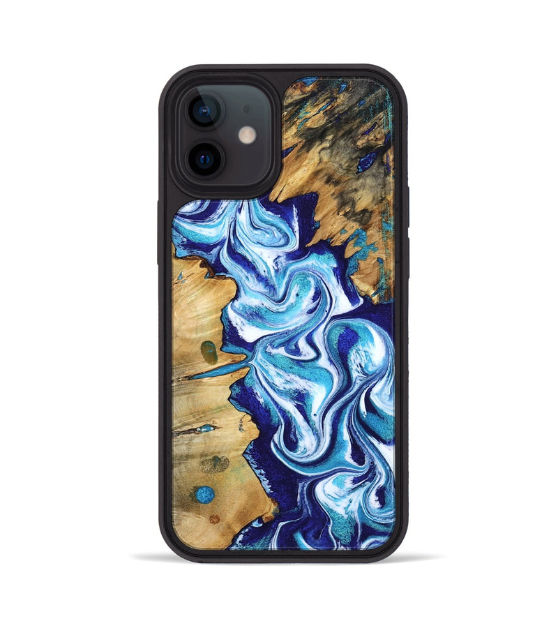 iPhone 12 Wood Phone Case - Gemma (Blue, 801075)