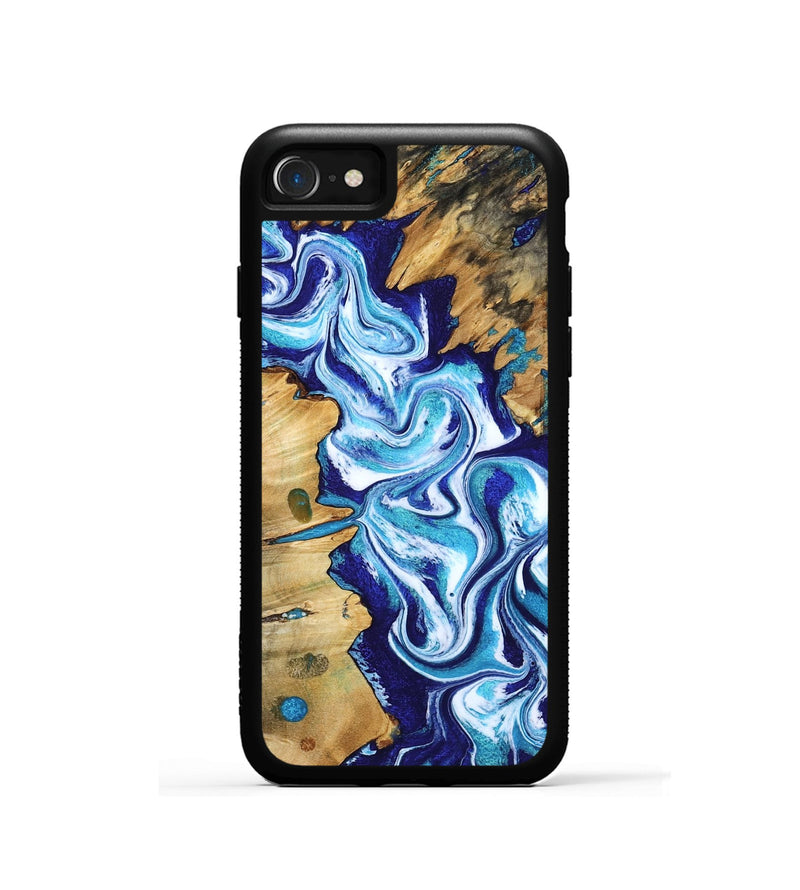iPhone SE Wood Phone Case - Gemma (Blue, 801075)