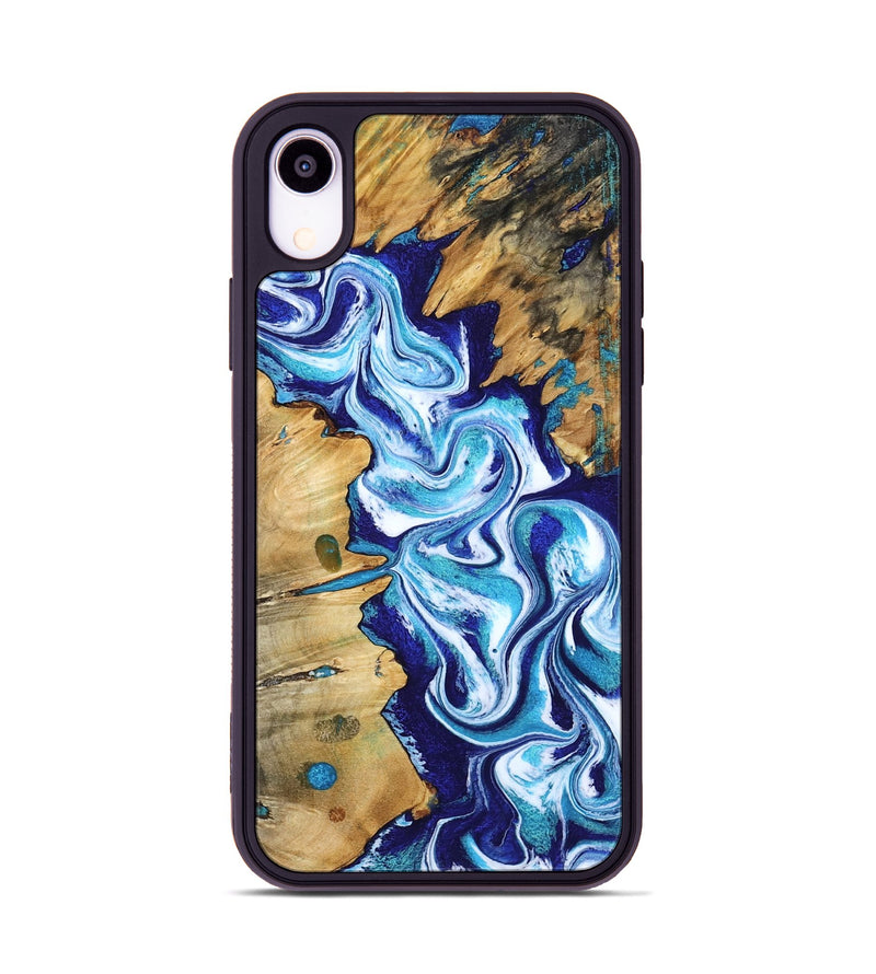 iPhone Xr Wood Phone Case - Gemma (Blue, 801075)