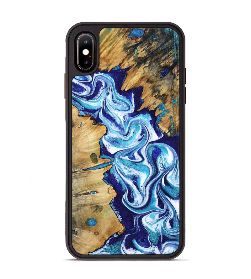 iPhone Xs Max Wood Phone Case - Gemma (Blue, 801075)