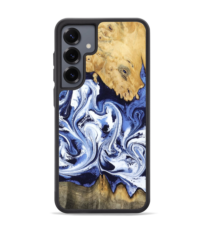 Galaxy S25 Plus Wood Phone Case - Elwin (Blue, 801077)