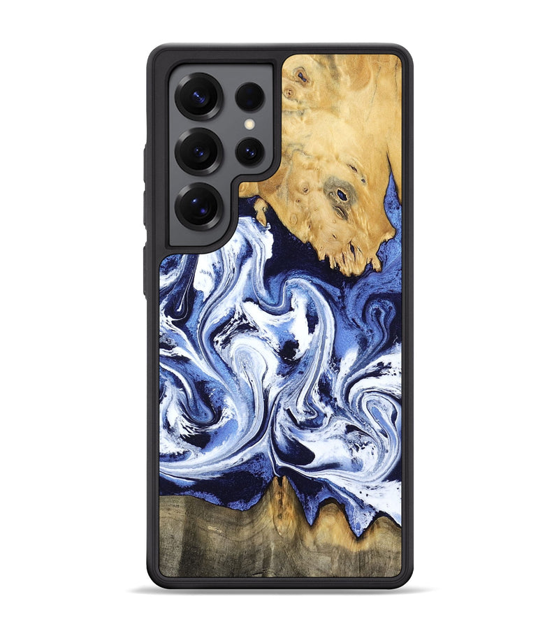 Galaxy S25 Ultra Wood Phone Case - Elwin (Blue, 801077)