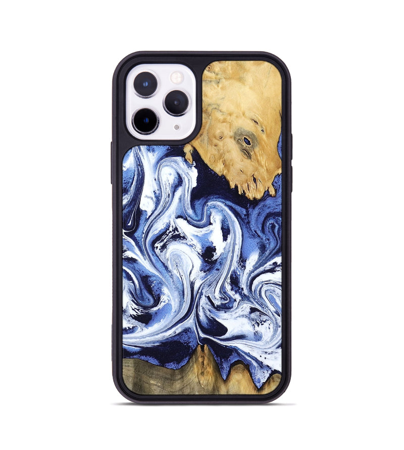 iPhone 11 Pro Wood Phone Case - Elwin (Blue, 801077)
