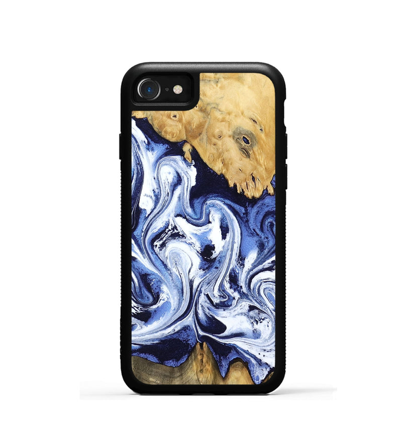 iPhone SE Wood Phone Case - Elwin (Blue, 801077)