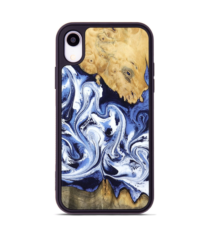 iPhone Xr Wood Phone Case - Elwin (Blue, 801077)