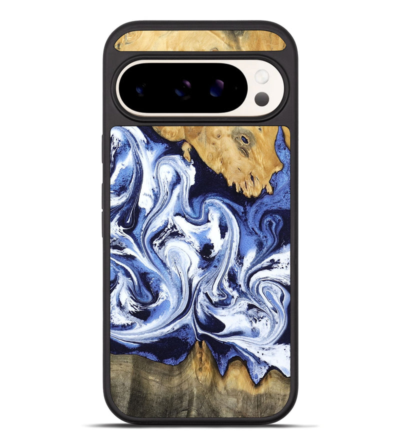 Pixel 10 Pro XL Wood Phone Case - Elwin (Blue, 801077)