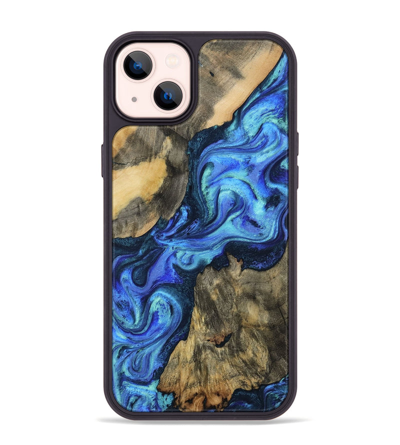 iPhone 14 Plus Wood Phone Case - Dax (Blue, 801078)
