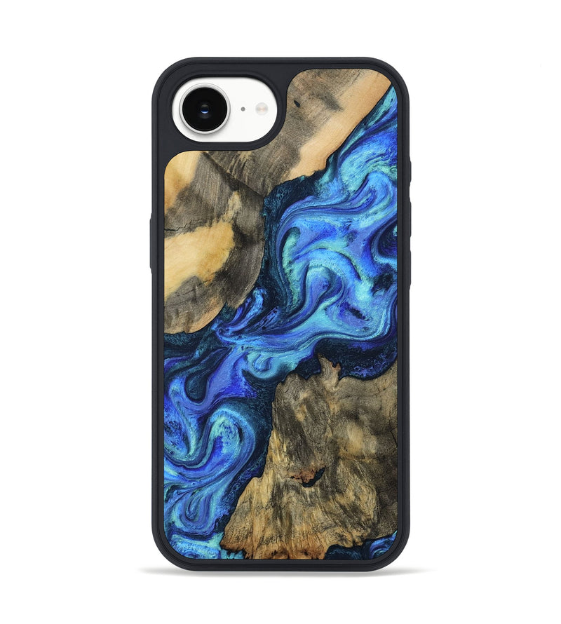 iPhone 16e Wood Phone Case - Dax (Blue, 801078)