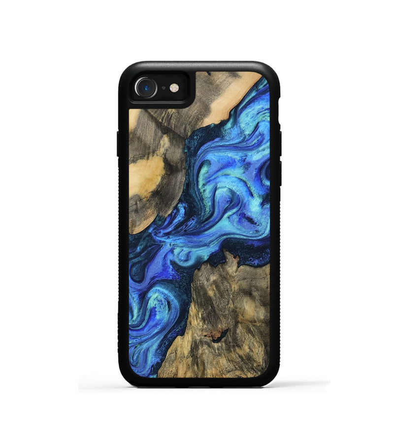 iPhone SE Wood Phone Case - Dax (Blue, 801078)