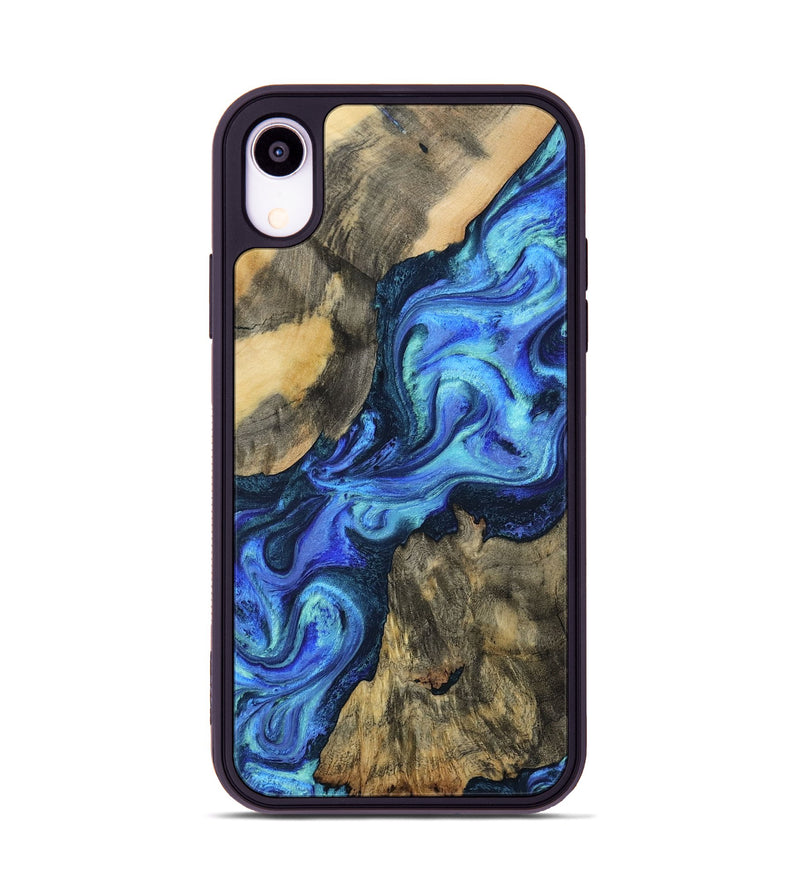 iPhone Xr Wood Phone Case - Dax (Blue, 801078)