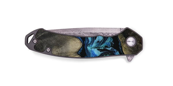EDC Wood Pocket Knife - Kittie (Blue, 801079)
