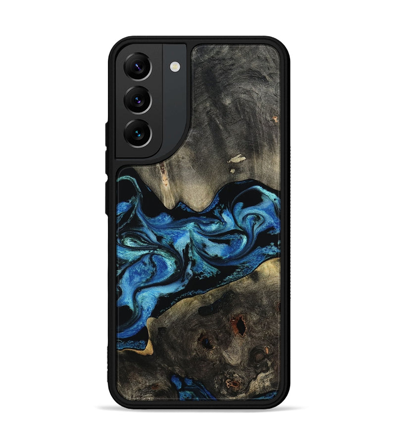 Galaxy S22 Plus Wood Phone Case - Kittie (Blue, 801079)