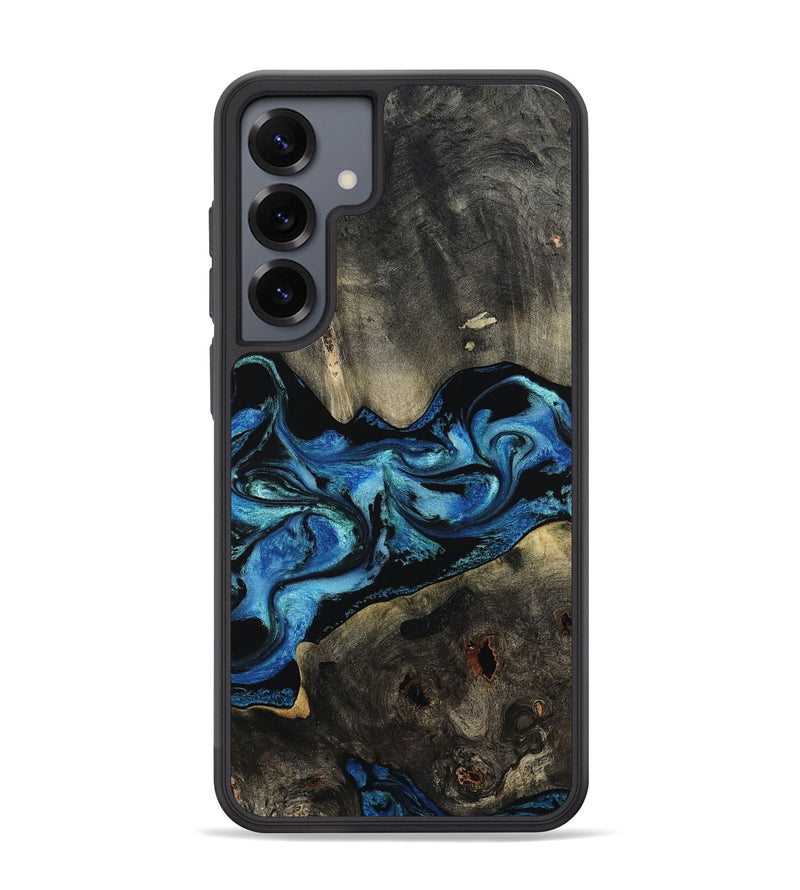 Galaxy S25 Plus Wood Phone Case - Kittie (Blue, 801079)