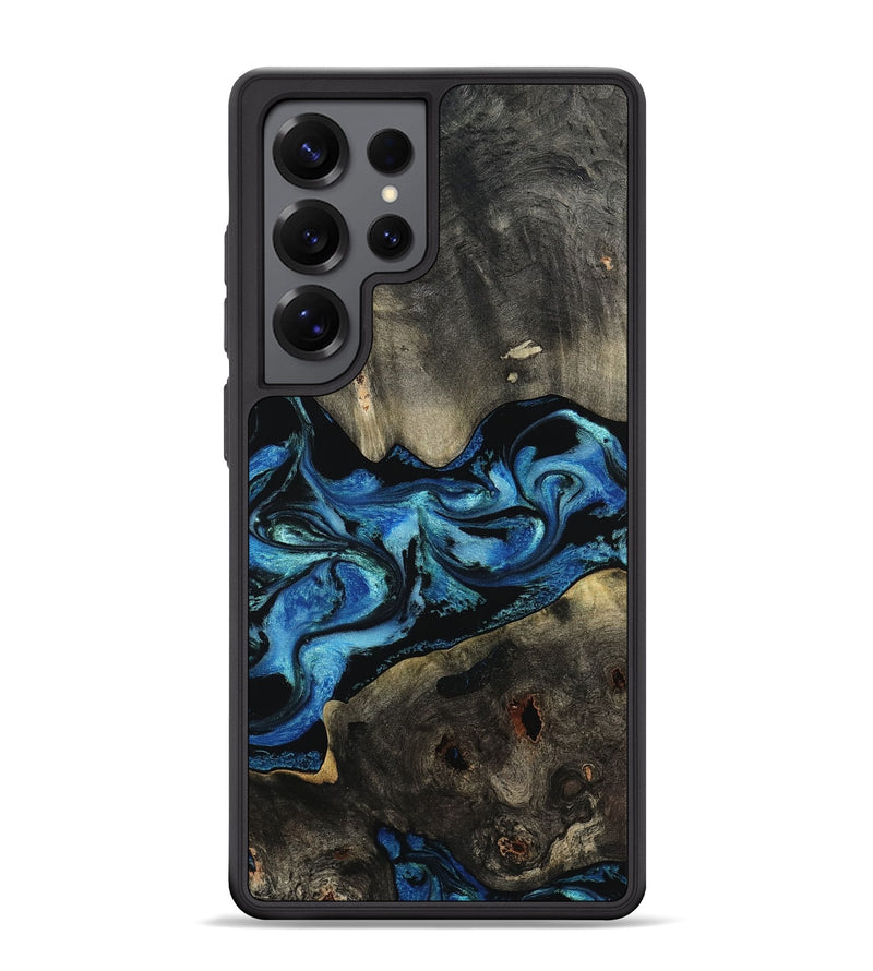 Galaxy S25 Ultra Wood Phone Case - Kittie (Blue, 801079)