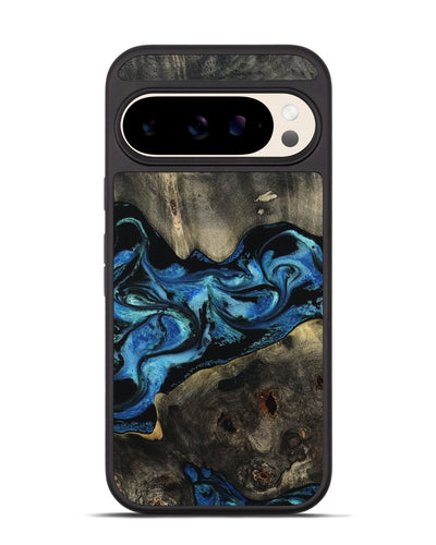 Pixel 10 Wood Phone Case - Kittie (Blue, 801079)