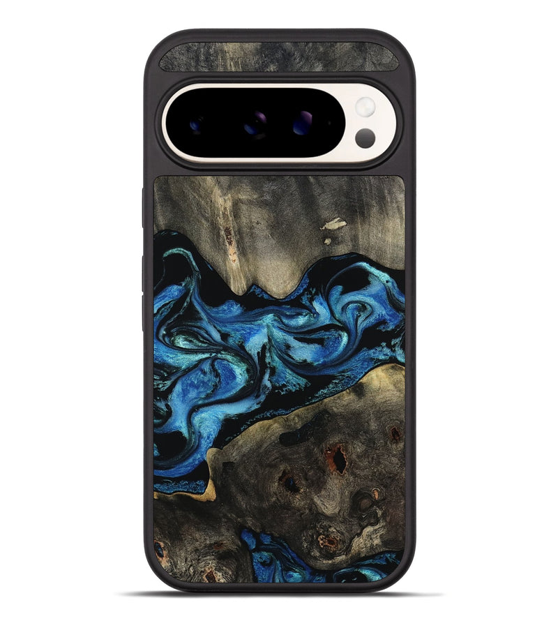 Pixel 10 Pro XL Wood Phone Case - Kittie (Blue, 801079)